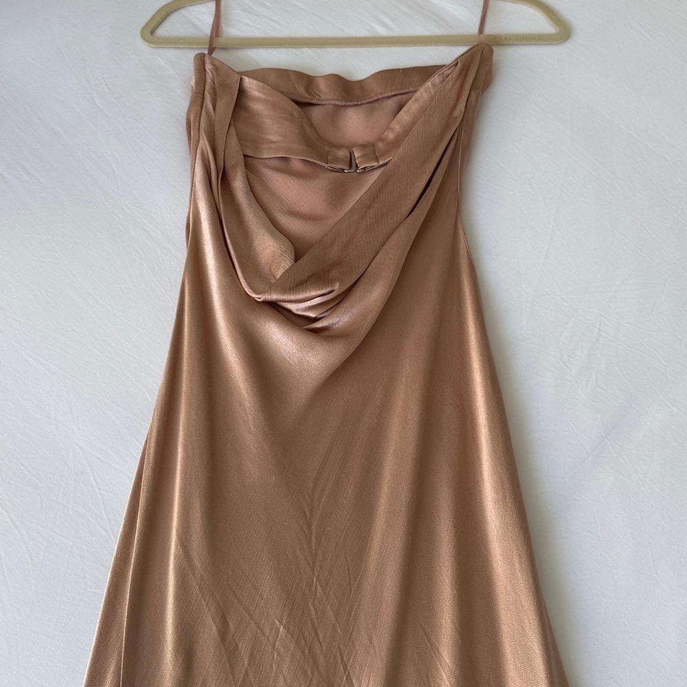 Bec & Bridge Moondance Strapless Midi Dress Rose Gold - Picture 8 of 9